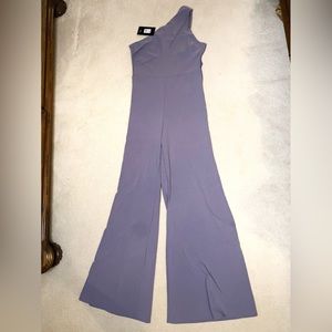 Women’s Fashion Nova: Lavender Swanky One Shoulder Jumpsuit (New w/Tags) (Small)